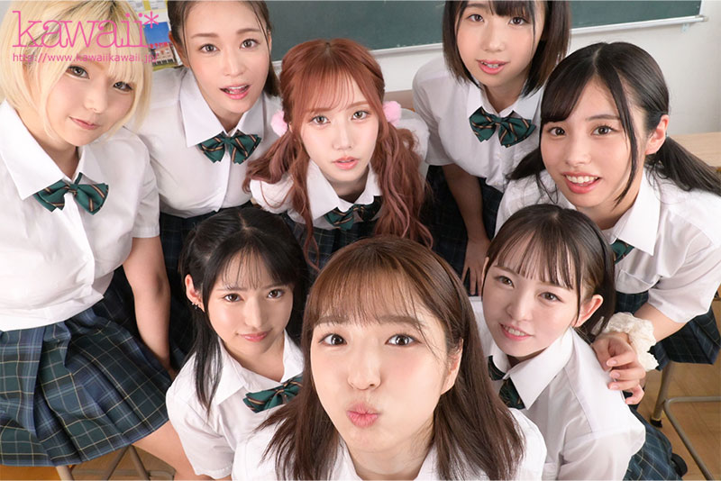 8KVR×kawaii*女学院 ＜アオハル学園編＞女子校に赴任した僕にモテ期到来！？教室で…保健室で…体育倉庫で…性欲が尽きない教え子8人に痴女られ抜かれまくるハーレム逆9P大乱交 - Image 4